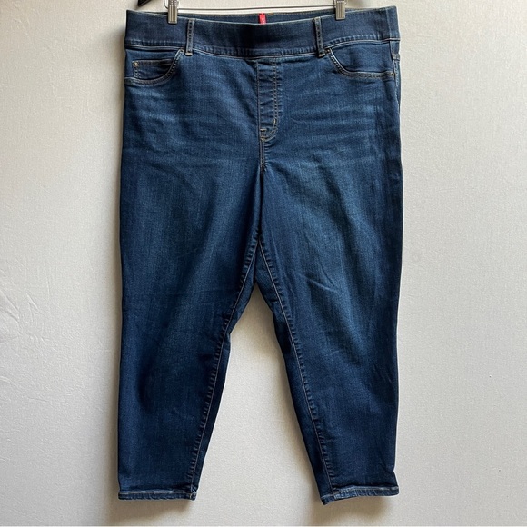 SPANX Blue Ankle Pull On Cropped Denim Jeans 3X - Picture 1 of 11
